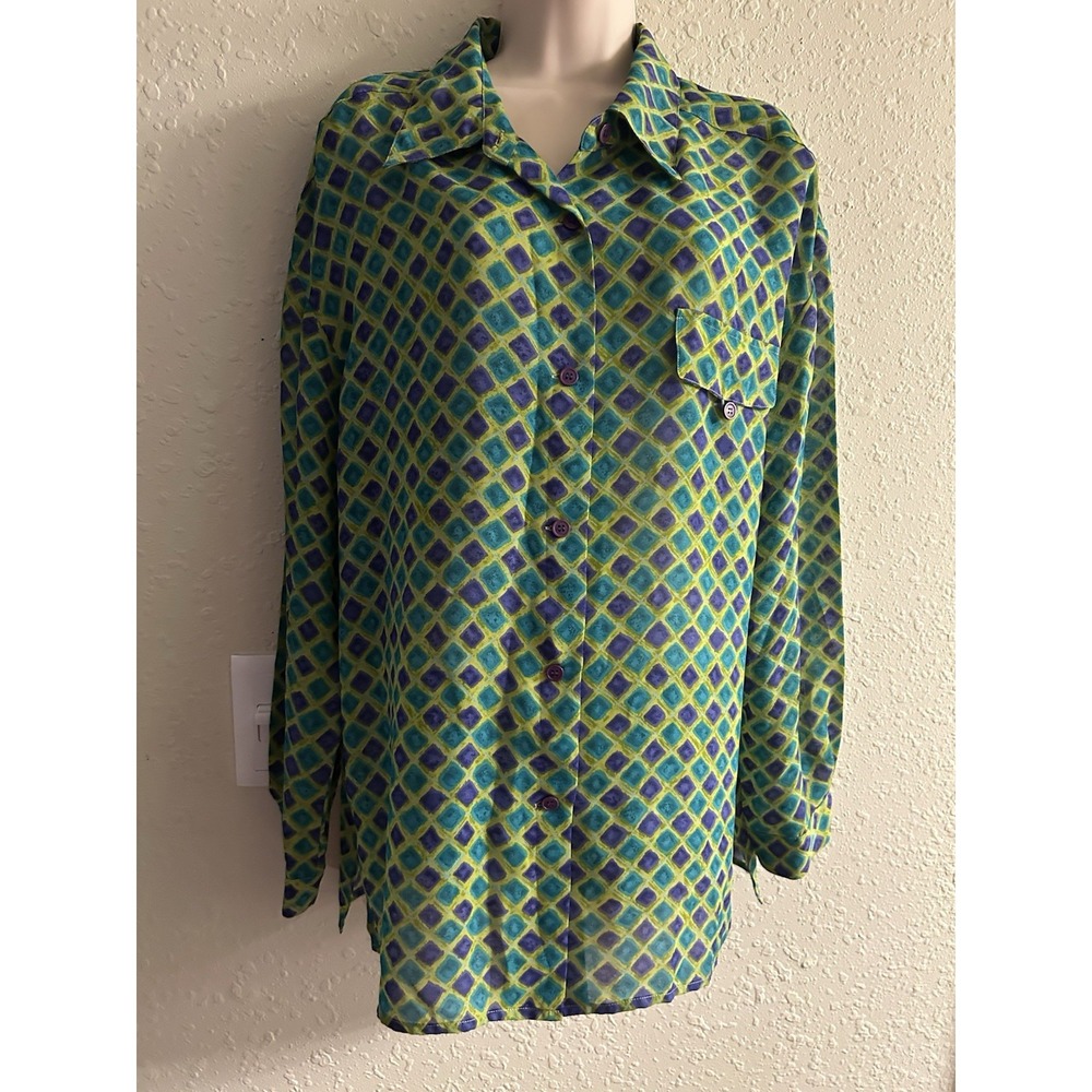 2X Norton Mcnaughton Button Front Medley Top. #46 *8
